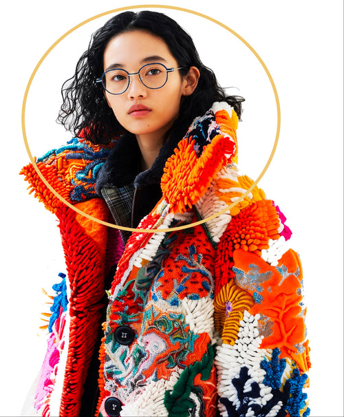 young asian girl in funky coar and eyeglasses sartorial 2 BS
