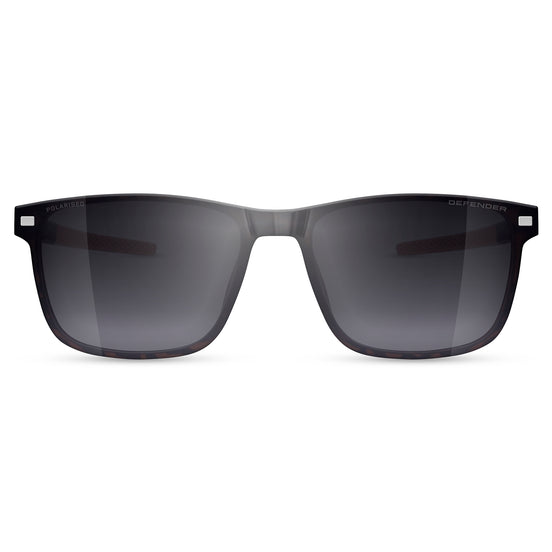 CILLIAN - Land Rover Defender - Sun Clip - Tortoise/Silver - mirror shape 1