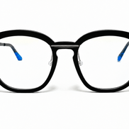 Sartorial 1 NX look into my Eyes - chic style eyeglasses, black aluminum frame with silver details